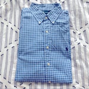 Polo Mens Plaid Classic fit Oxford button down sz 17 36/37